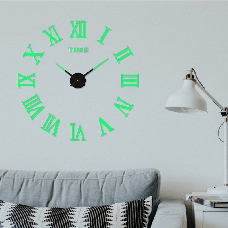 3D Luminous Silent Wall Clock - UTILITY5STORE