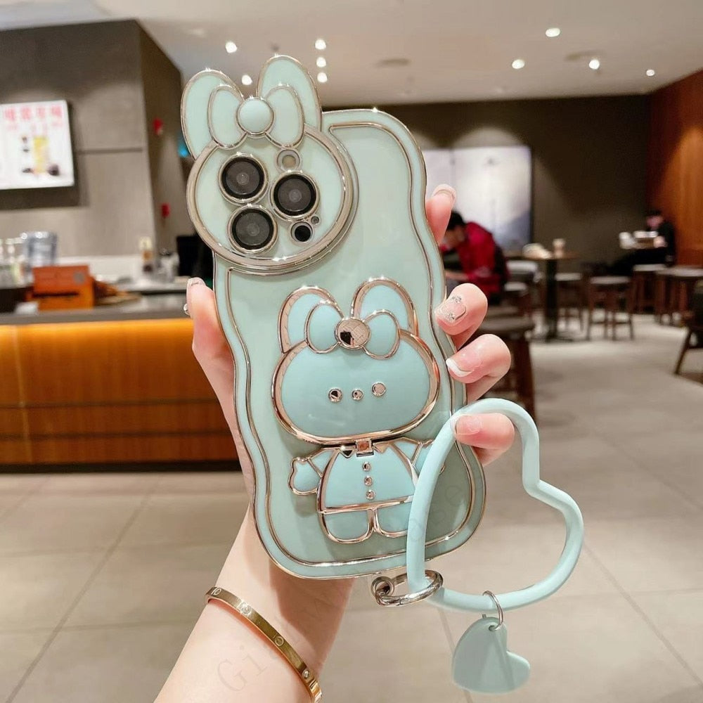 3D Bunny Korean Style Mirror iPhone Case - UTILITY5STORE
