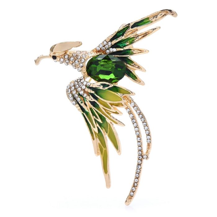 Colorful Flying Phoenix Brooches
