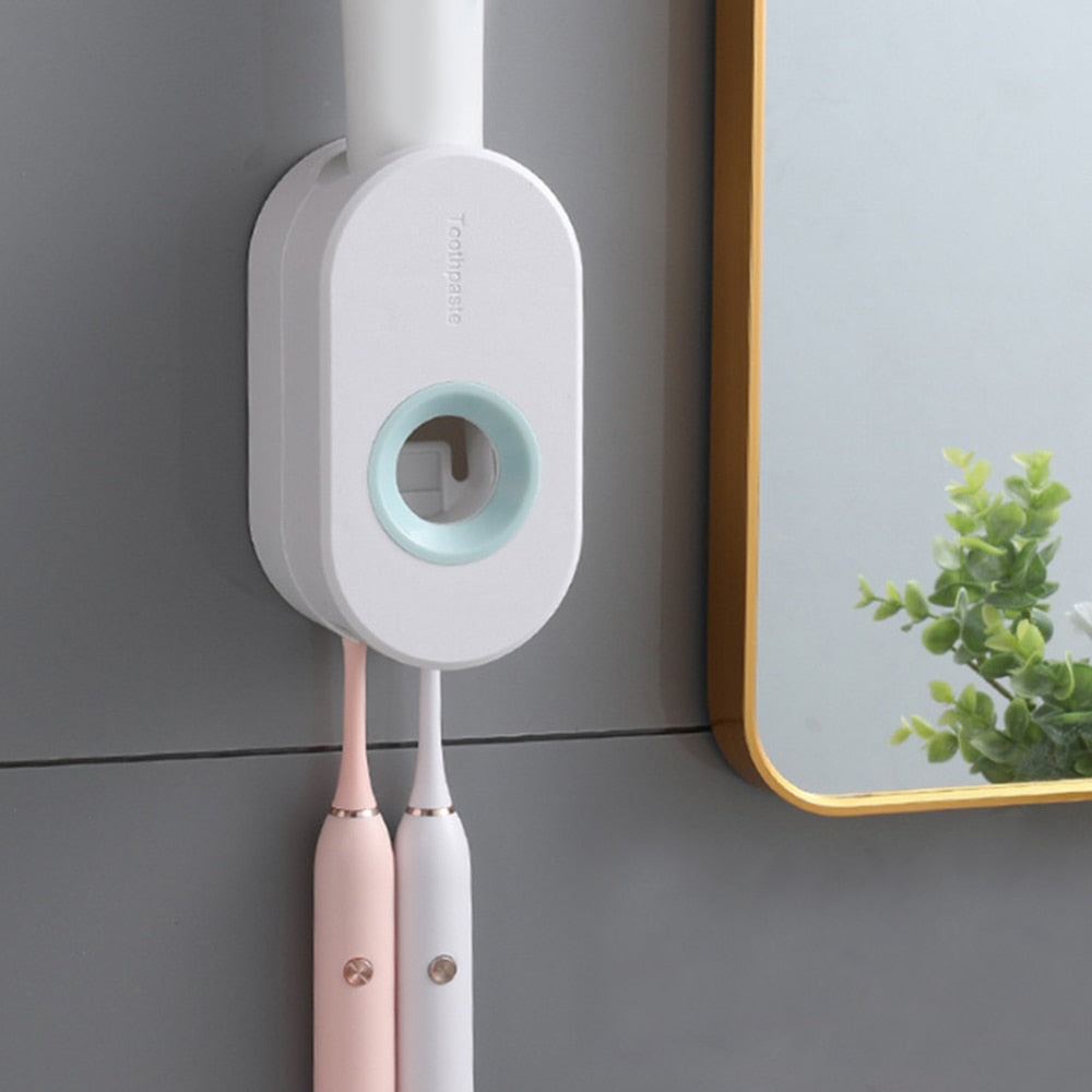 Elegant Wall-Mounted Toothpaste Holder Dispenser
