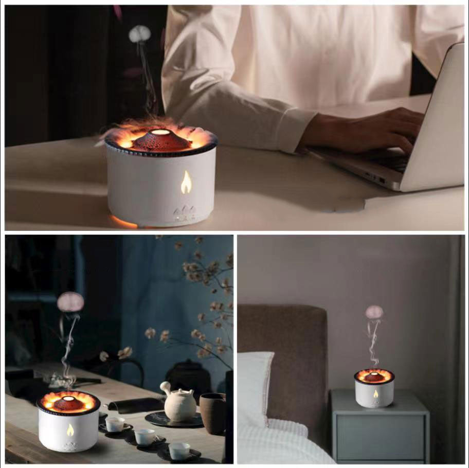 Volcanic Flame Air Humidifier Night Lamp