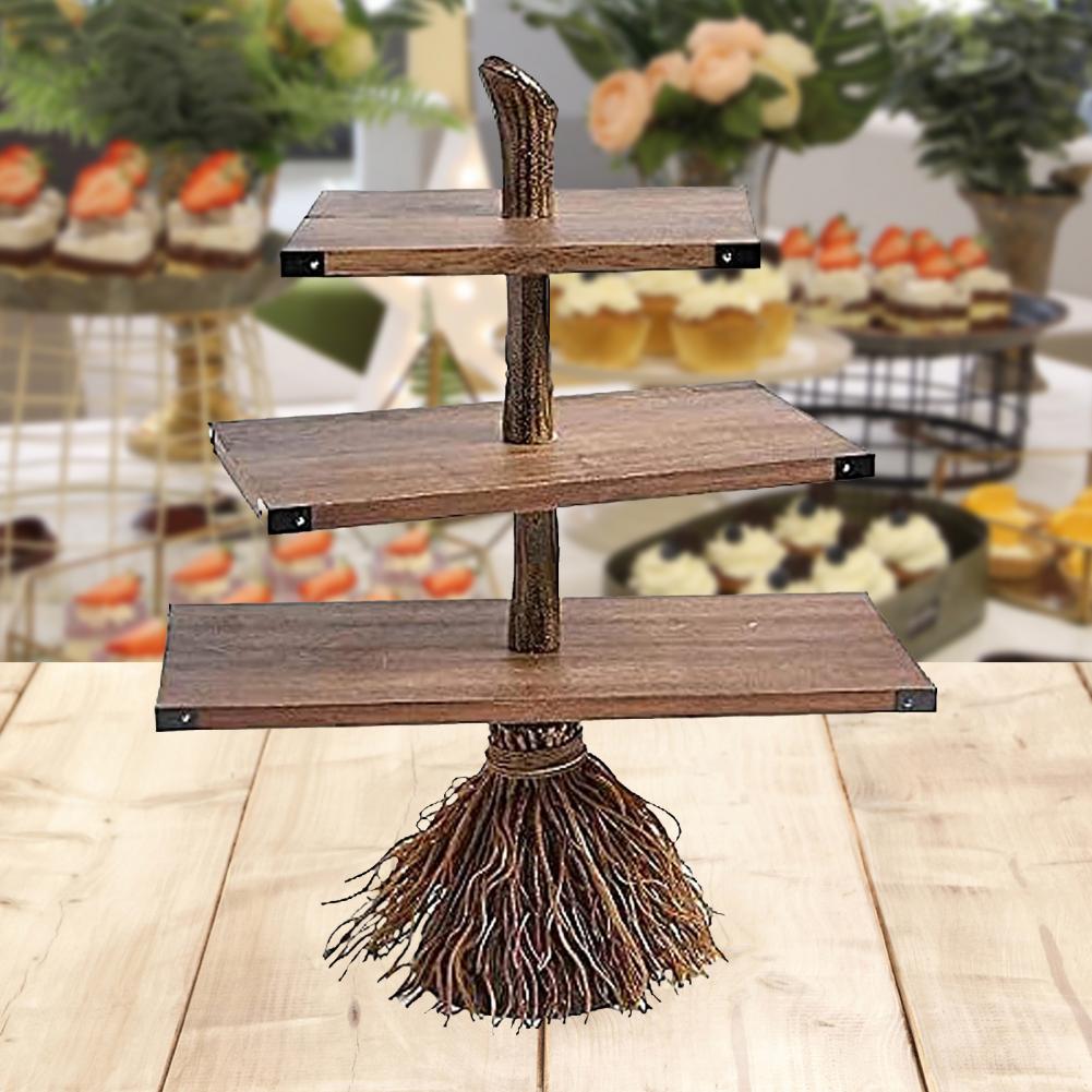 3-Tiered Witch Broom Shape Stand - UTILITY5STORE