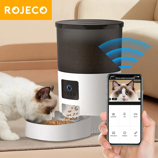 Smart Pet Feeder with Camera and Voice Recorder