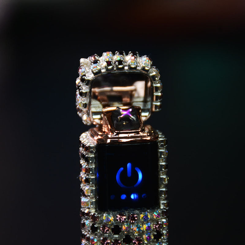 Sparkle Stone Rhinestone Rechargeable Portable Lighter