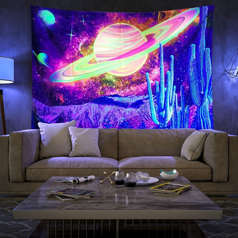 Colorful Glowing Luminous Tapestry