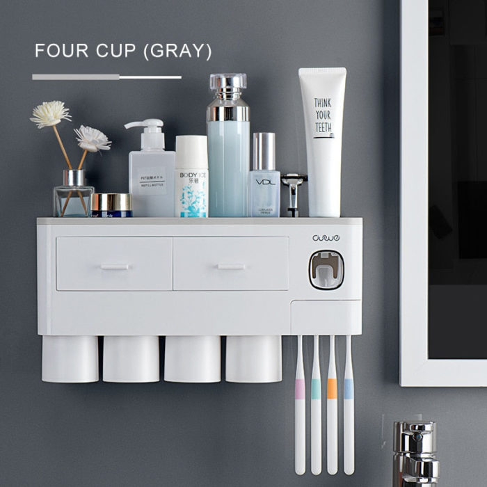 Wall-Mounted Magnetic Bathroom Organizer