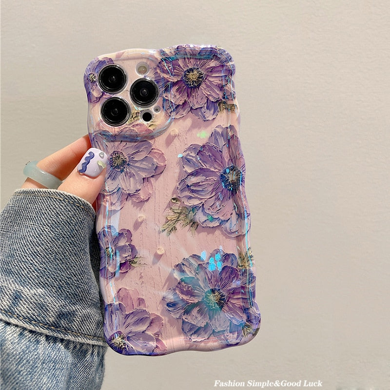 Blossom Glow Floral Pattern iPhone Case