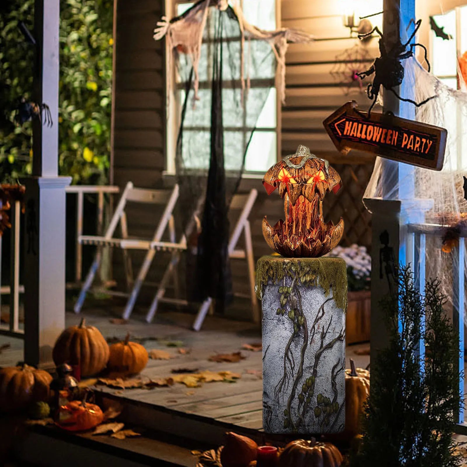 Spooky Pumpkin Voice Activated Halloween Decor