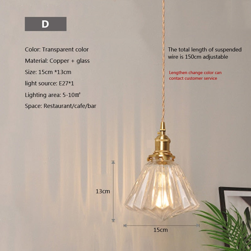 Nordic Brilliance Transparent Glass Pendant Lamp