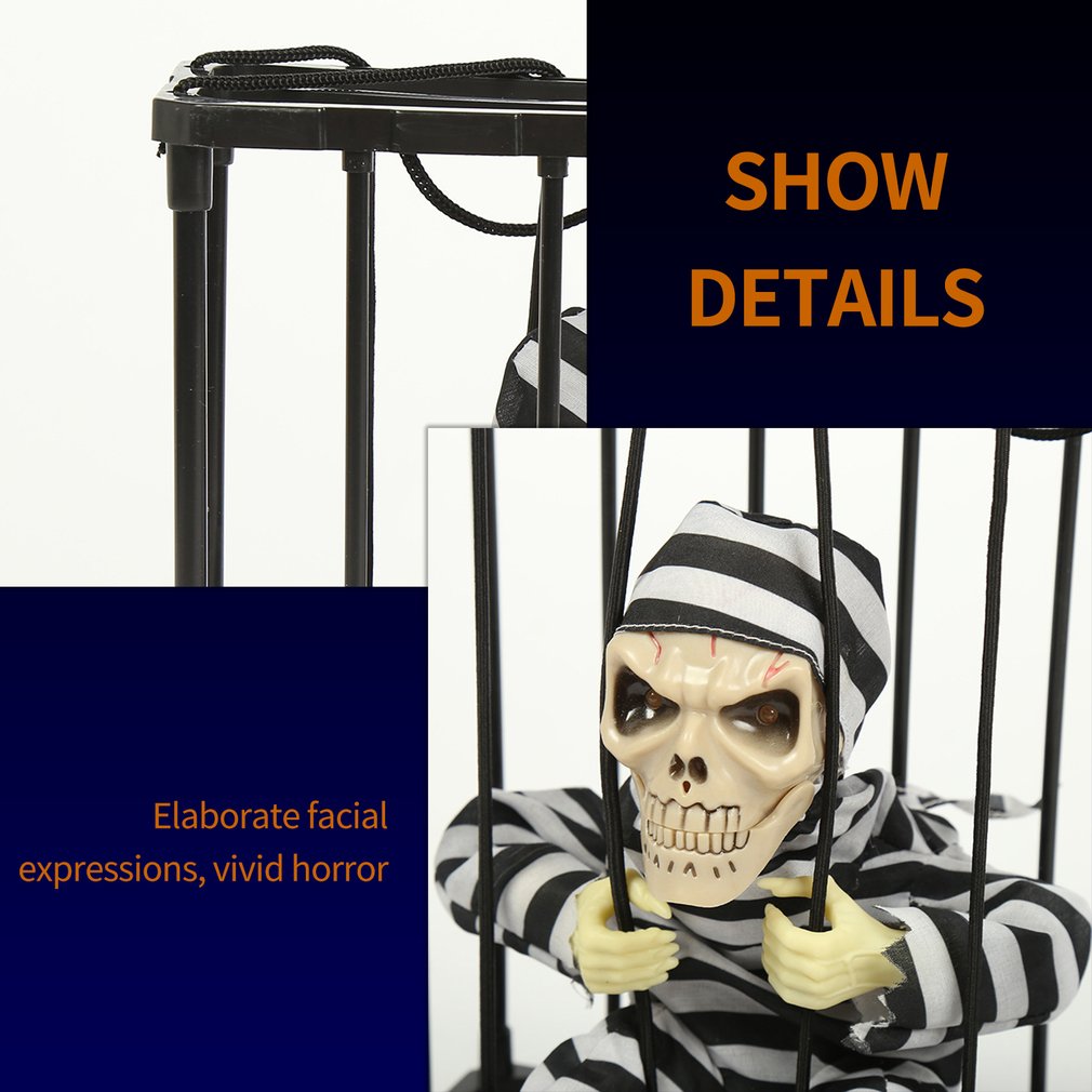 Scary Skeleton Prisoner Halloween Decoration