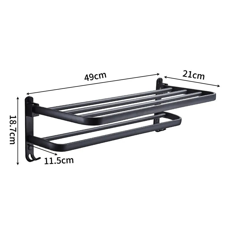 Elegant Life Space-Saving Foldable Aluminum Towel Rack