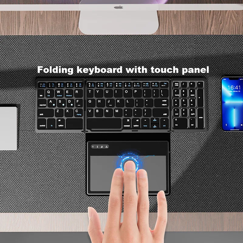 Foldable Mini Wireless Touchpad Keyboard