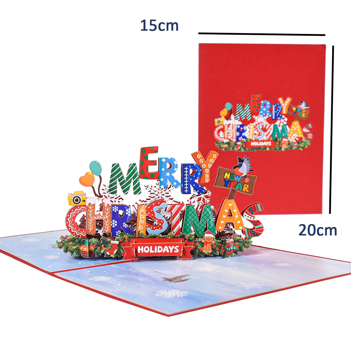 3D Pop-Up Cheerful Christmas Gift Cards - UTILITY5STORE