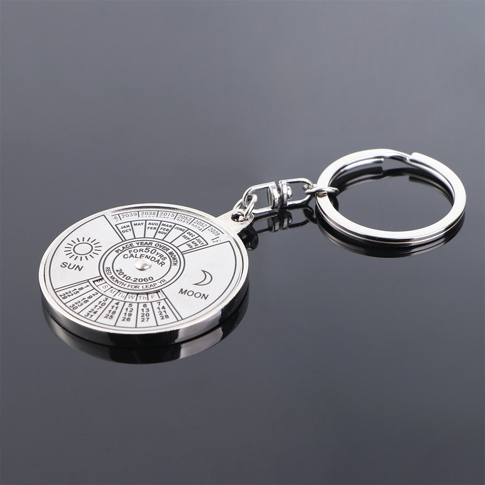 Creative Time Portal Mini Metal Calendar Keychain