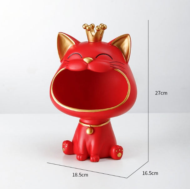 Fortune Kitty Statue Home Storage Box