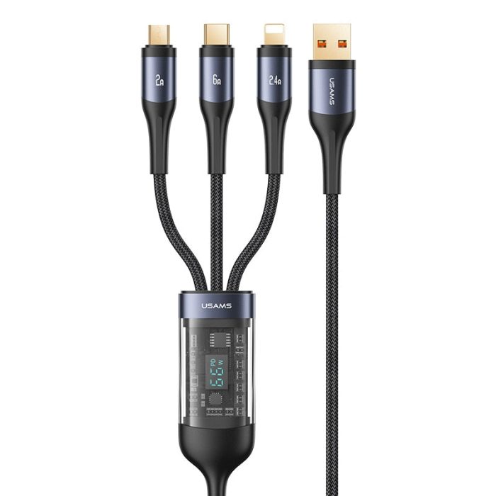 3in1 Digital Display Quick Charging Universal Charging Cable - UTILITY5STORE