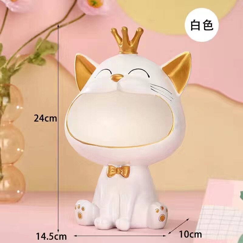 Fortune Kitty Statue Home Storage Box