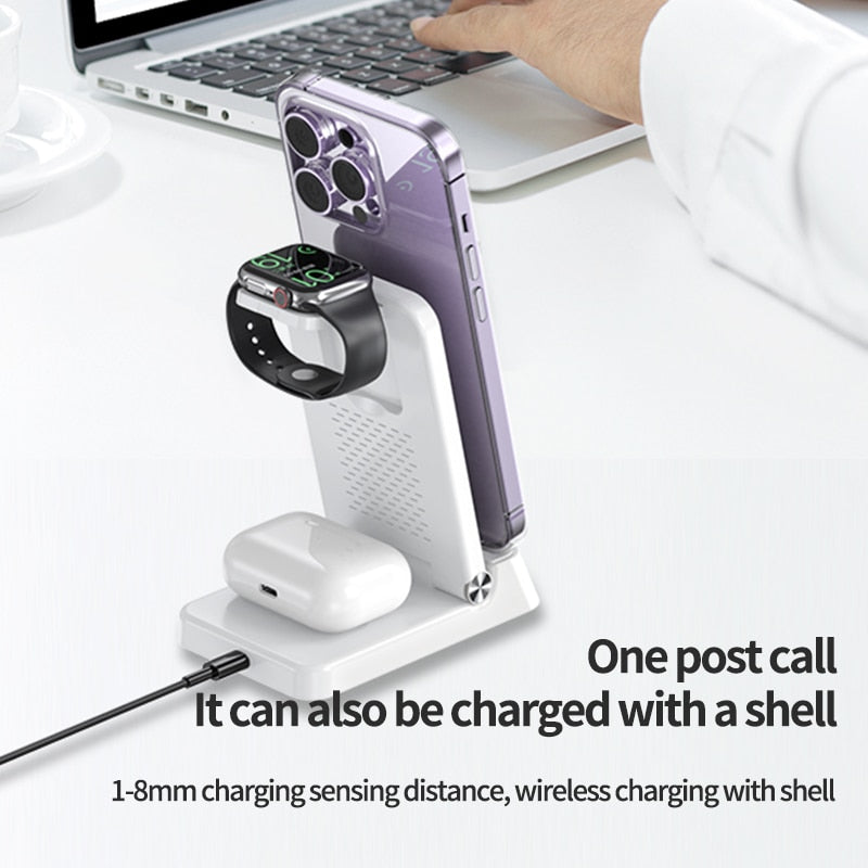 4in1 Foldable Fast Wireless Charging Dock - UTILITY5STORE