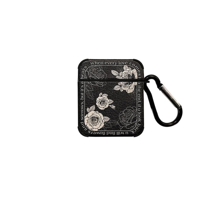 Artistic Flower Leather Airpods Case