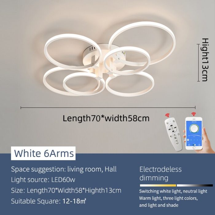 Modern Art Shapes Smart Home LED Chandelier - UTILITY5STORE