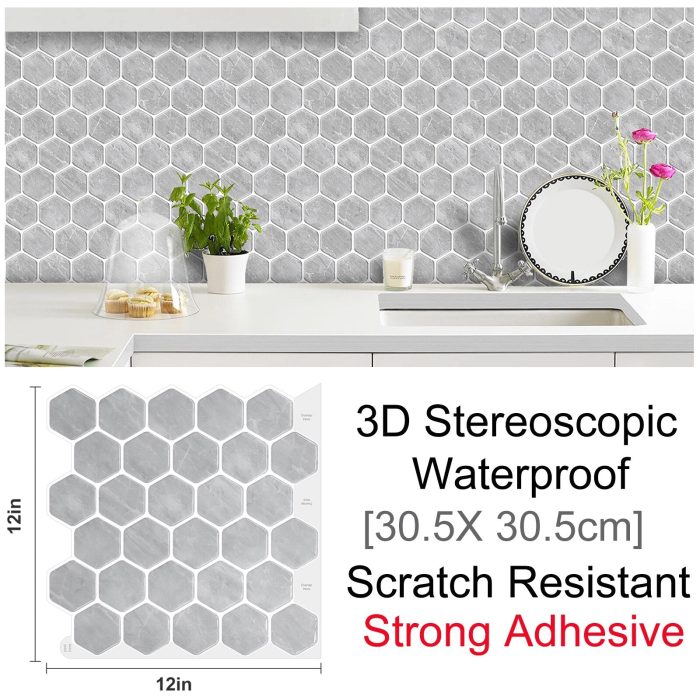 3D Self-Adhesive Hexagonal Wall Stickers - UTILITY5STORE