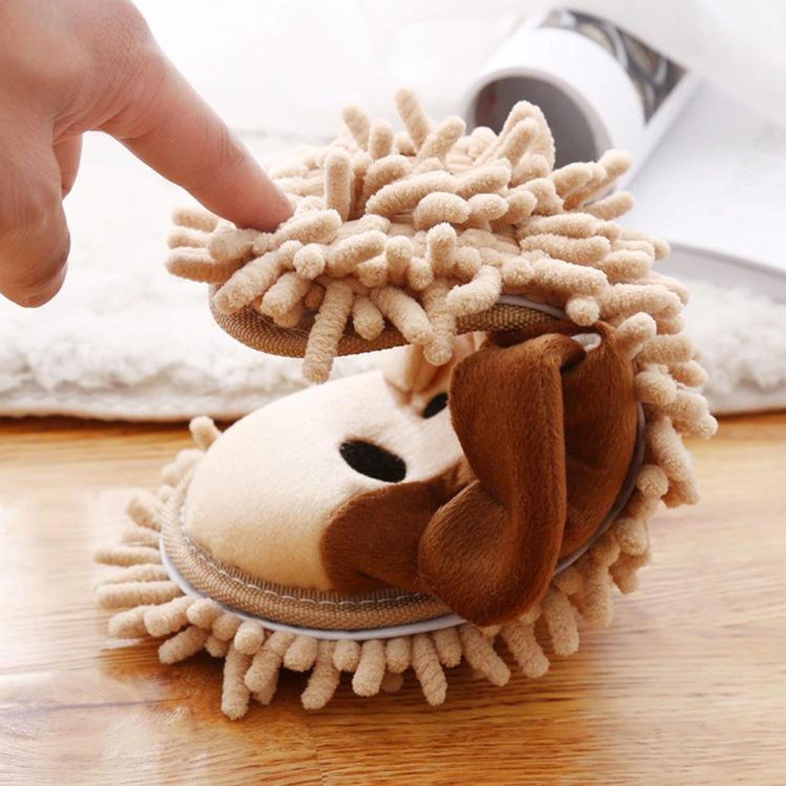 Home Helper Dust Cleaner Mop Slippers