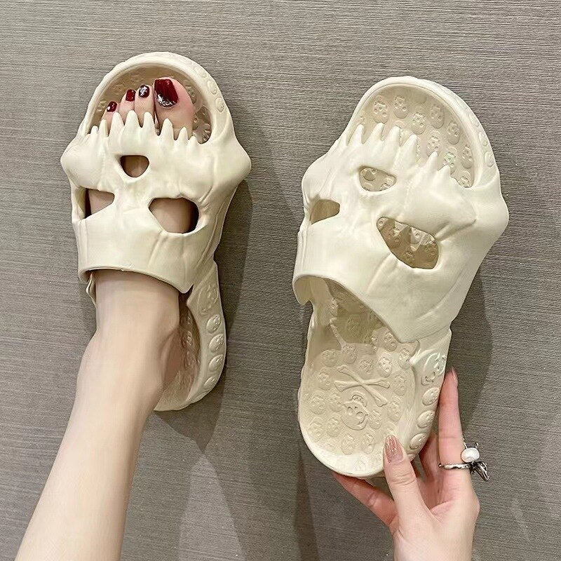 Skeleton Skull Thick Sole Slippers