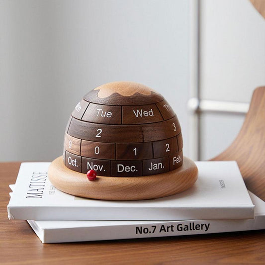 Unique Planet Wooden Table Calendar