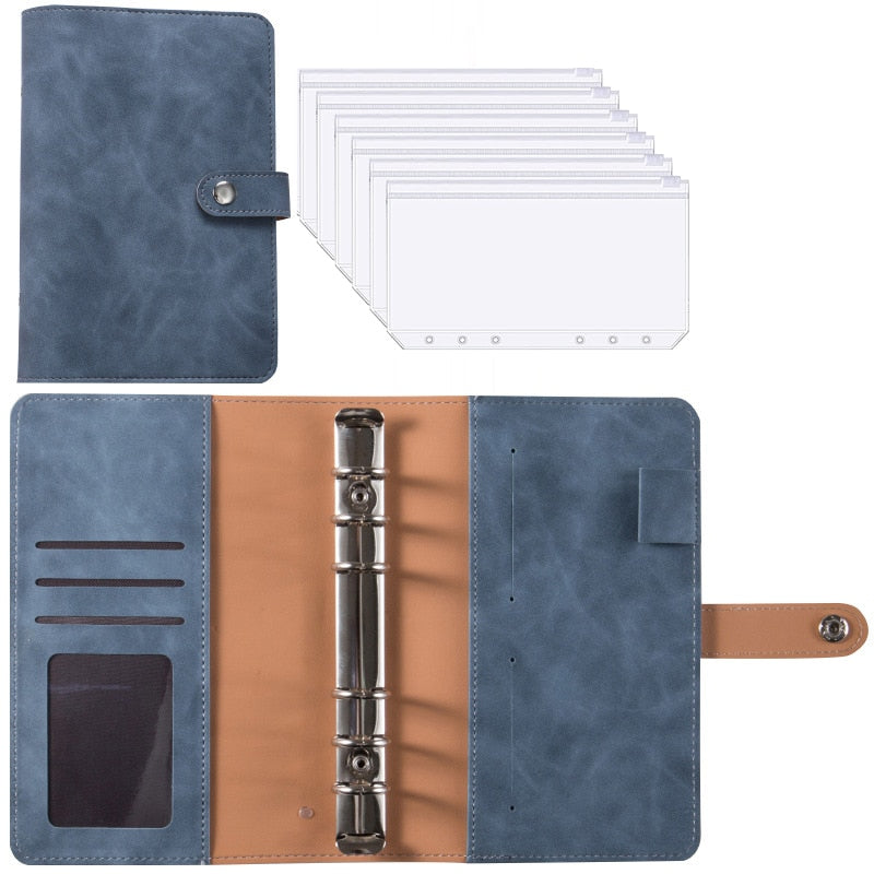 Financial Planner Leather Multi Pocket Bill Organizer Notebook