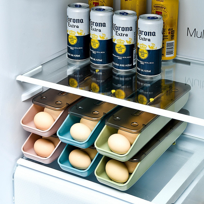 Automatic Stackable Refrigerator Egg Storage Box