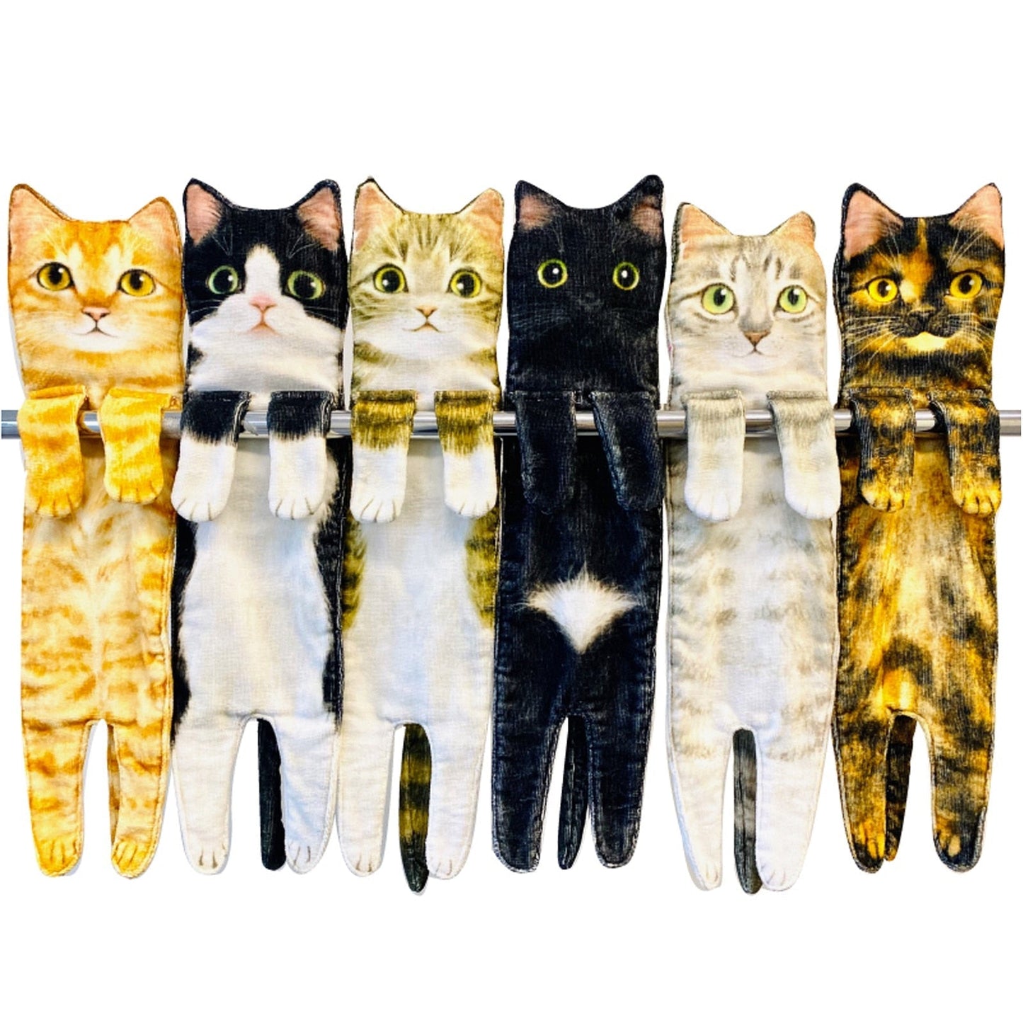 Quick-Dry Cat Soft Hand Towels