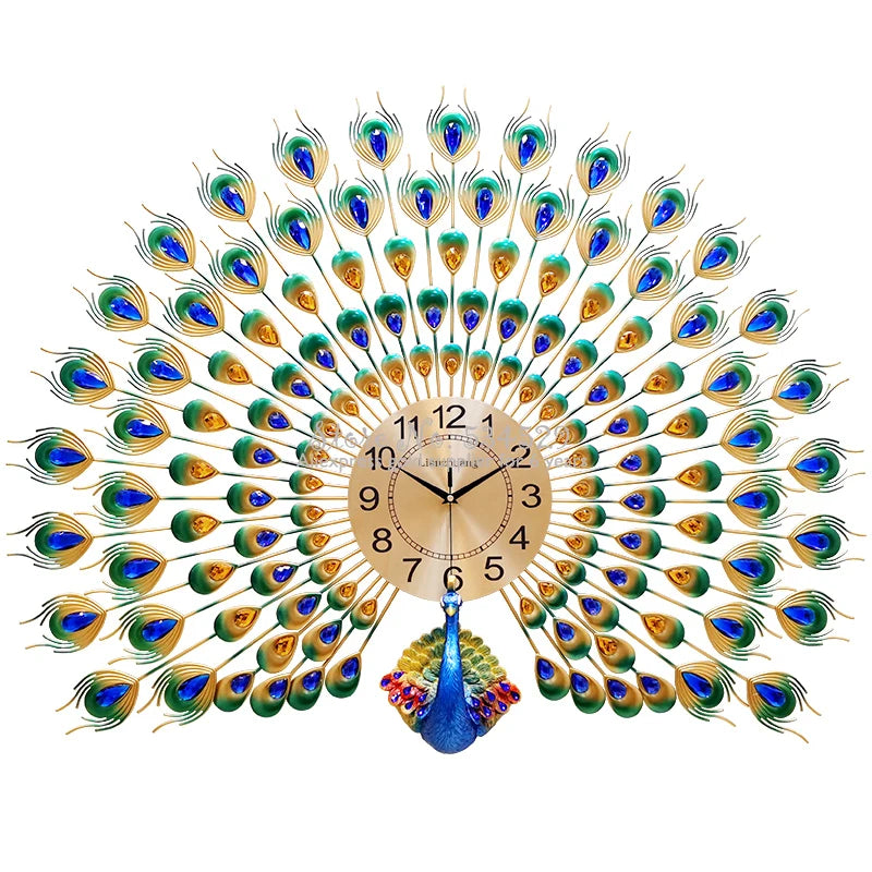 Majestic Peacock Creative Wall Clock