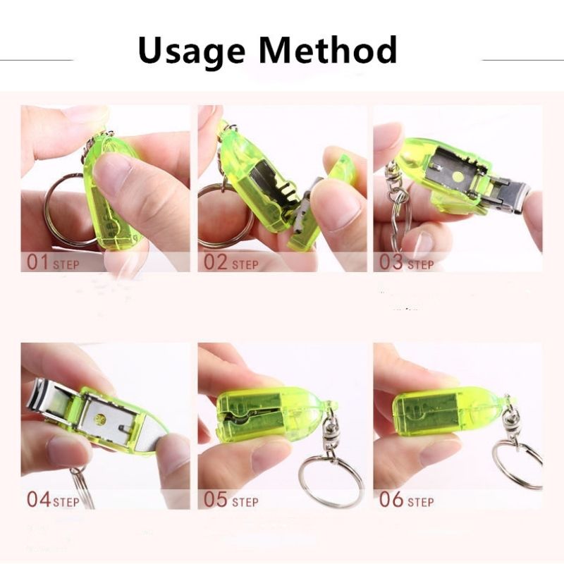 Stainless Steel Nail Clipper Keychain