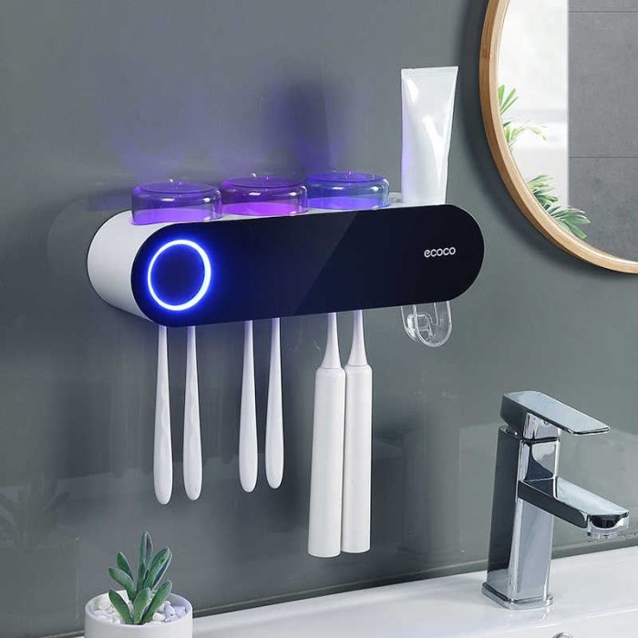 UV Sanitizer Toothbrush Holder Bathroom Organizer