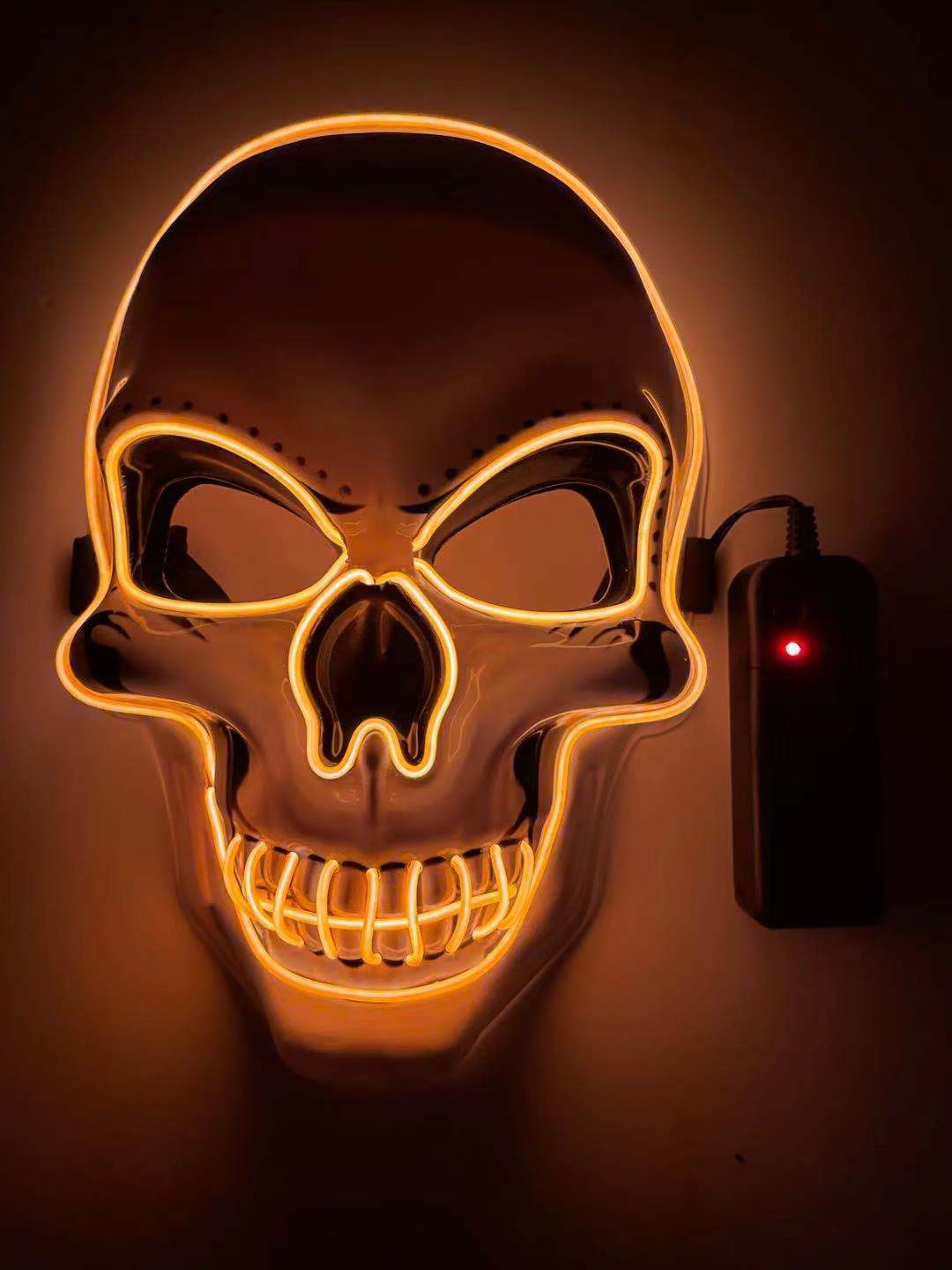 Neon LED Skeleton Party Mask