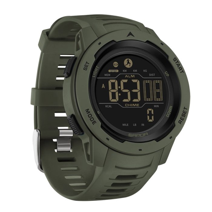 Waterproof Military Pedometer Digital Watch