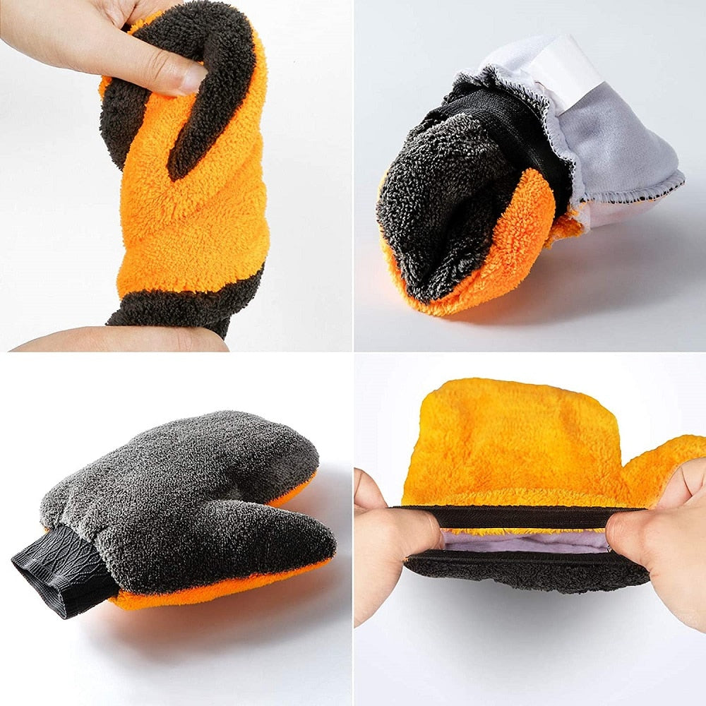 Double-Sided Car Detail Cleaning Glove