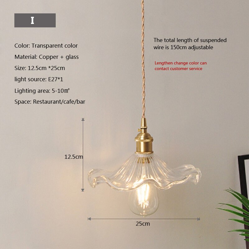 Nordic Brilliance Transparent Glass Pendant Lamp