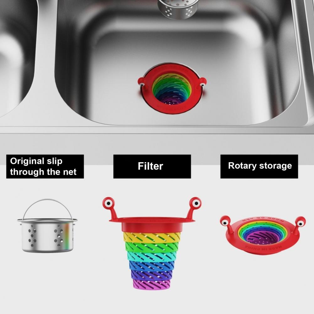 Little Monster Colorful Foldable Sink Strainer Basket