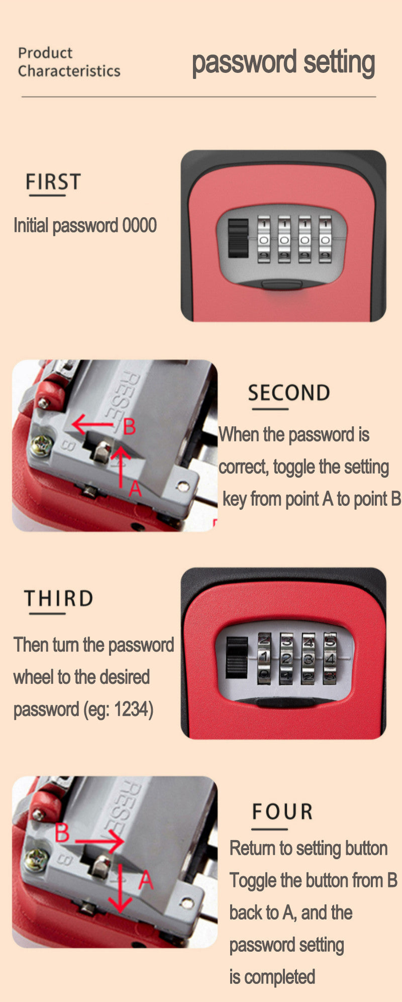 Portable Password Key Storage Box