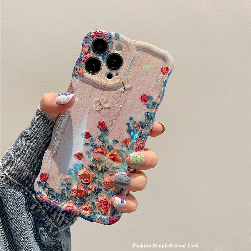 Blossom Glow Floral Pattern iPhone Case
