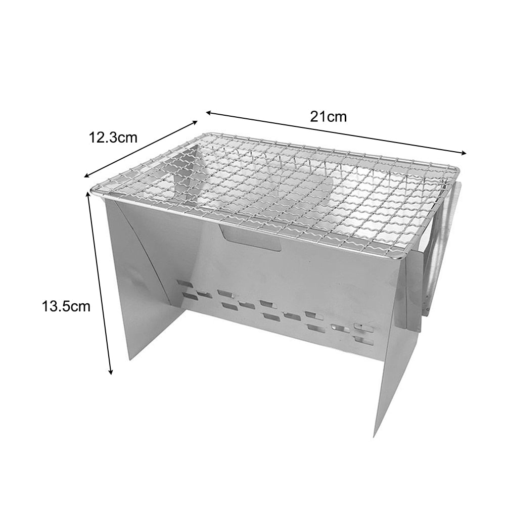 Stainless Steel Portable Folding Camping Mini Grill