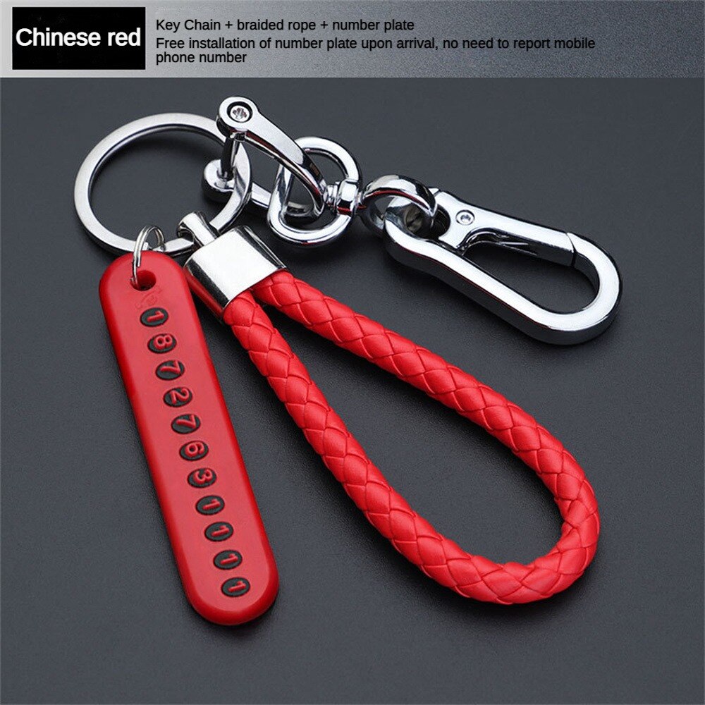 Anti Lost Metal Phone Number Keychain