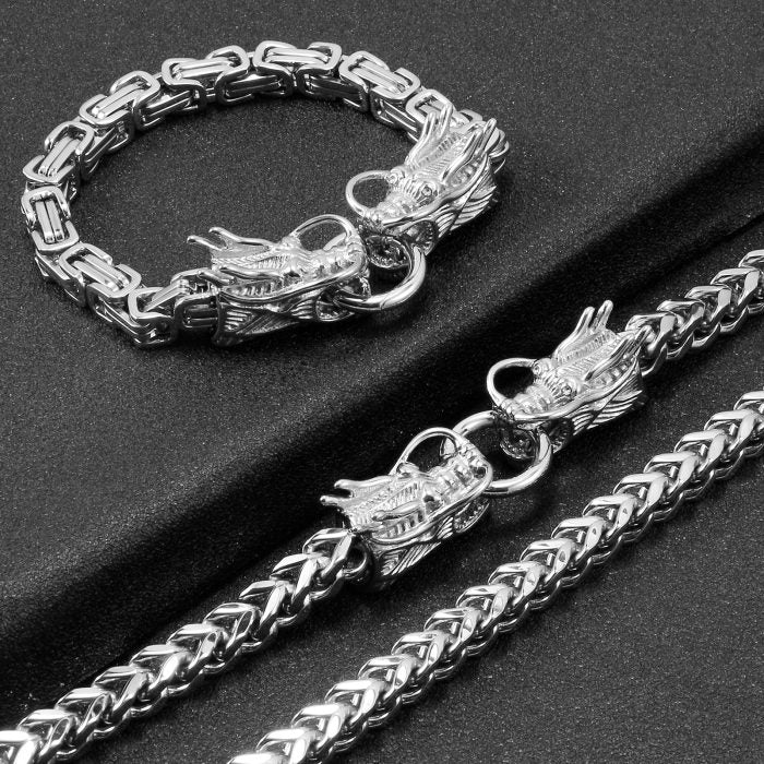 Gothic Stainless Steel Dragon Bracelet