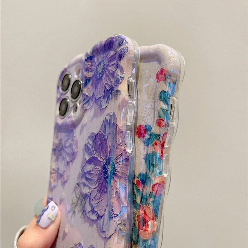 Blossom Glow Floral Pattern iPhone Case