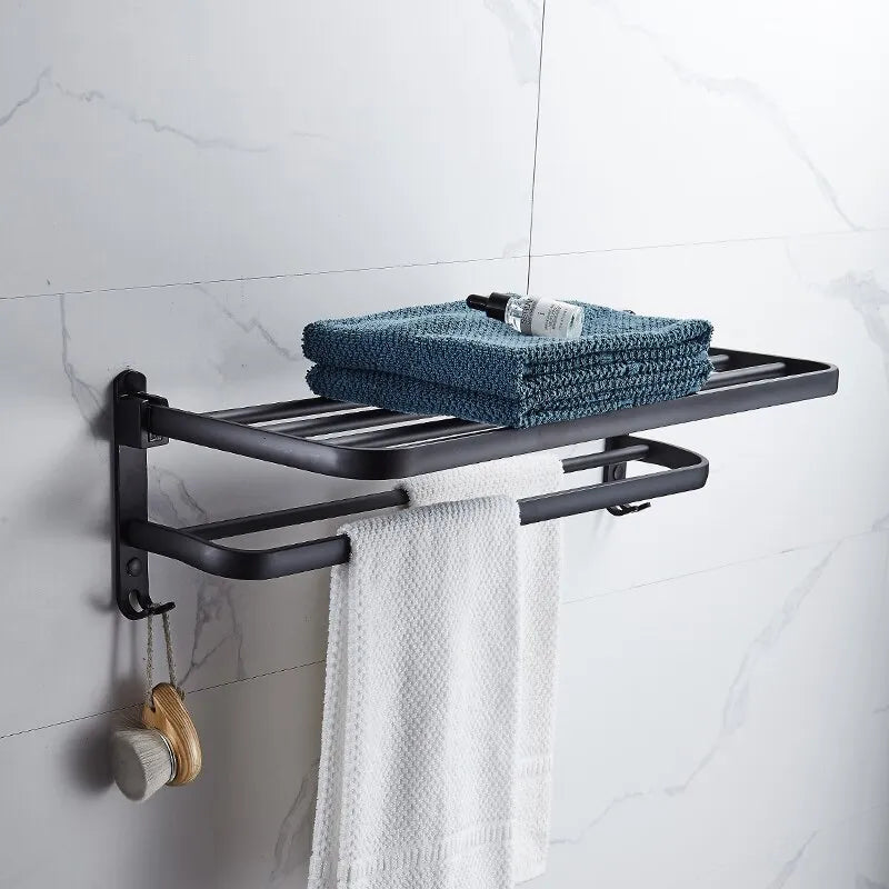 Elegant Life Space-Saving Foldable Aluminum Towel Rack