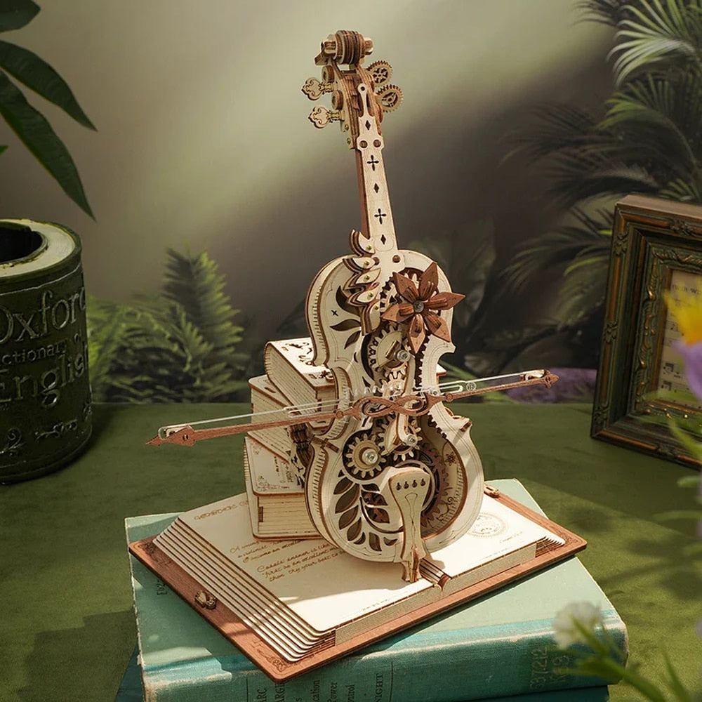 3D Magical Mechanical Wooden Cello Puzzle - UTILITY5STORE