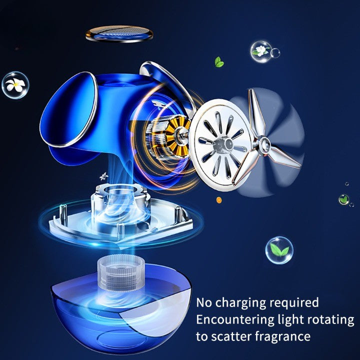 Rotating Perfume Solar Aromatherapy Car Air Freshener - UTILITY5STORE