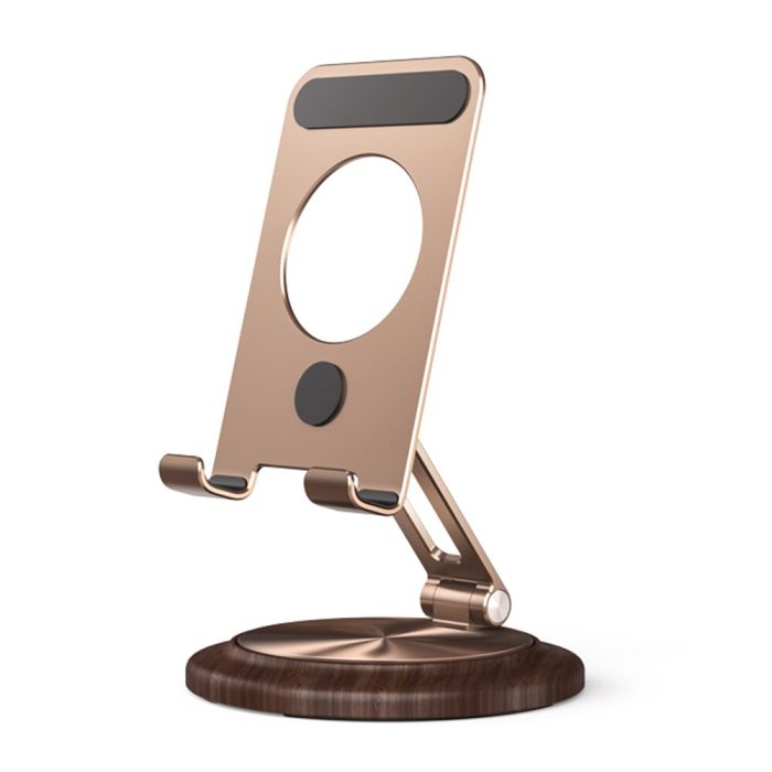 360 Rotating Wooden Foldable Universal Phone Holder - UTILITY5STORE