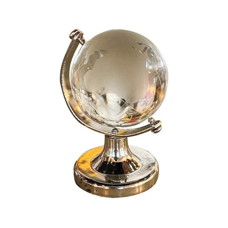 Crystal Transparent Miniature Glass Earth Globe